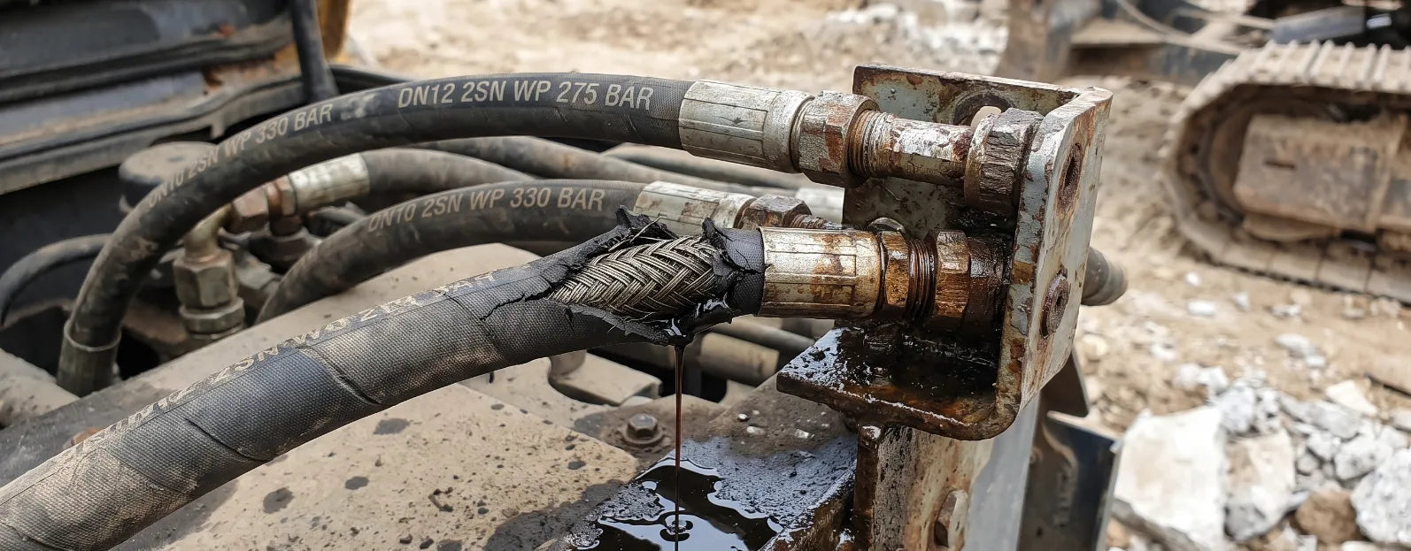 Pęknięty wąż i fontanna oleju? Jak czytać oznaczenia i prawidłowo dobrać przewody hydrauliczne